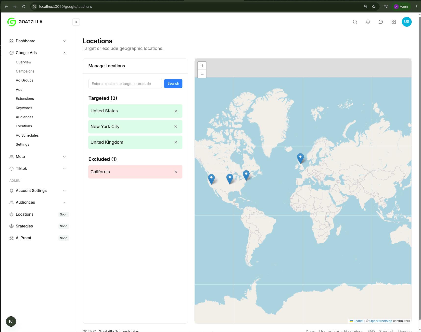 Campaign Configuration Panel